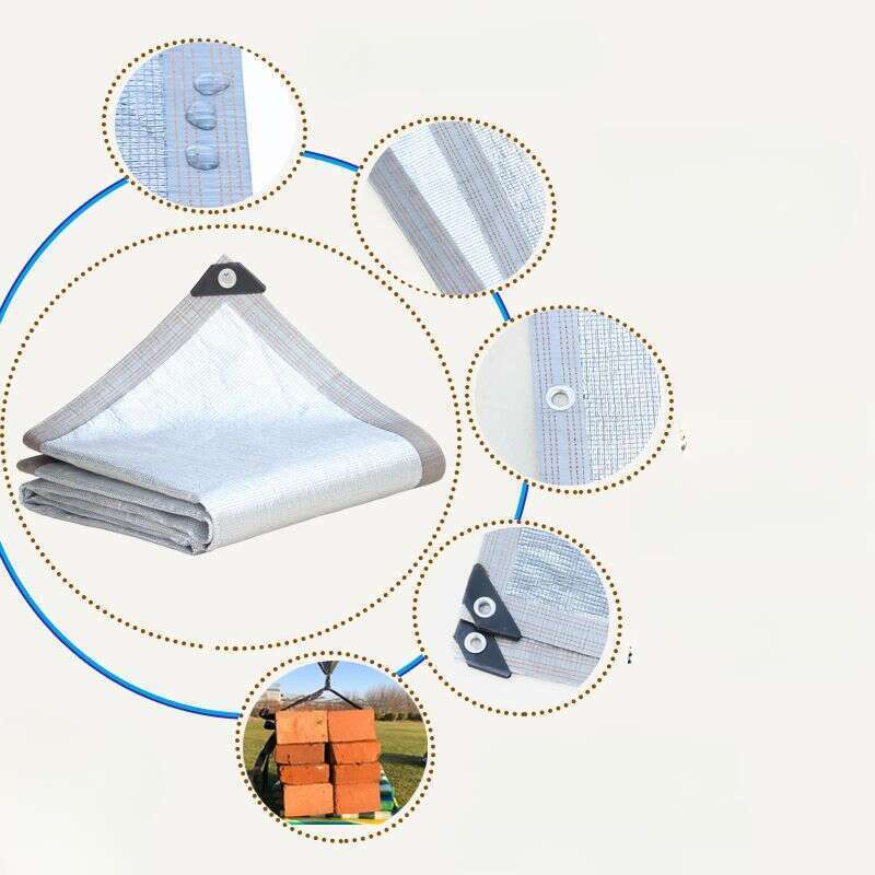 [Evaluare favorabilă 96%] Protecție solară din folie de aluminiu, ecran de protecție solară, umbrire, izolație termică, densificată, îngroșată, pentru curte_voghion.com