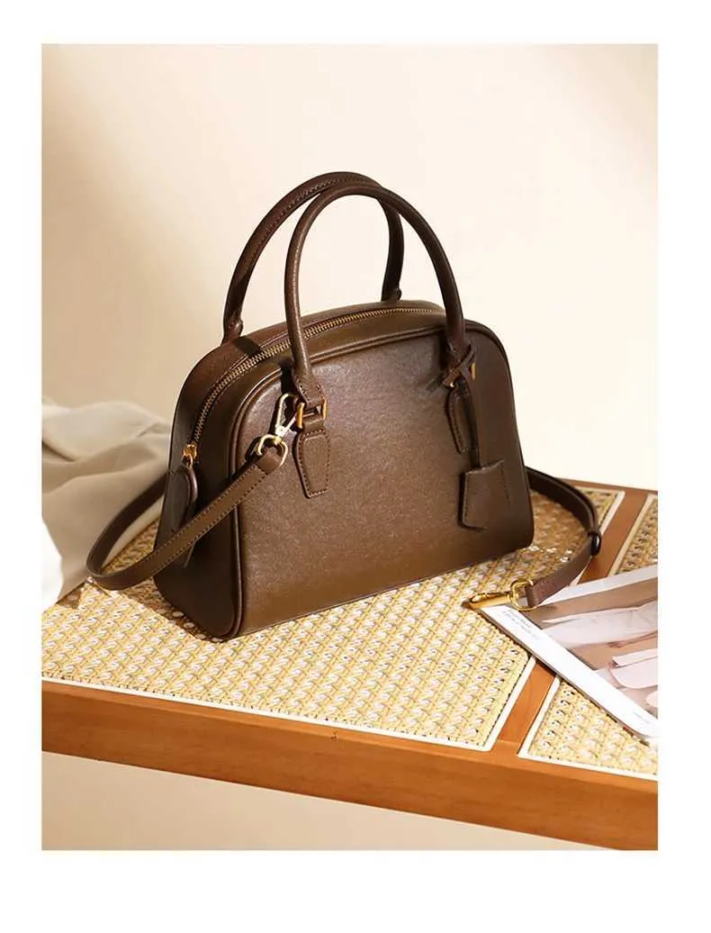 Echtes Leder Tote Handtasche Für Damen Designer Schultertasche_voghion.com