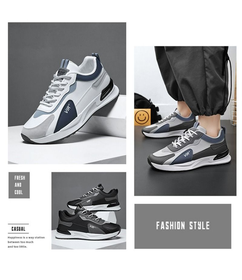 Baskets casual homme blanches plateforme outdoor confortables_voghion.com