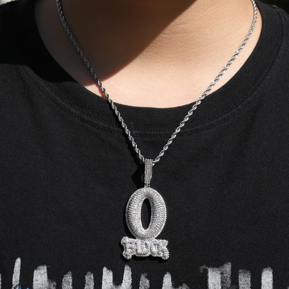 Hip Hop Fashion Art Buchstabe O-BLOCK Anhänger Halskette Bling Voll Zirkon Schmuck Cooles Männer Geschenk_voghion.com