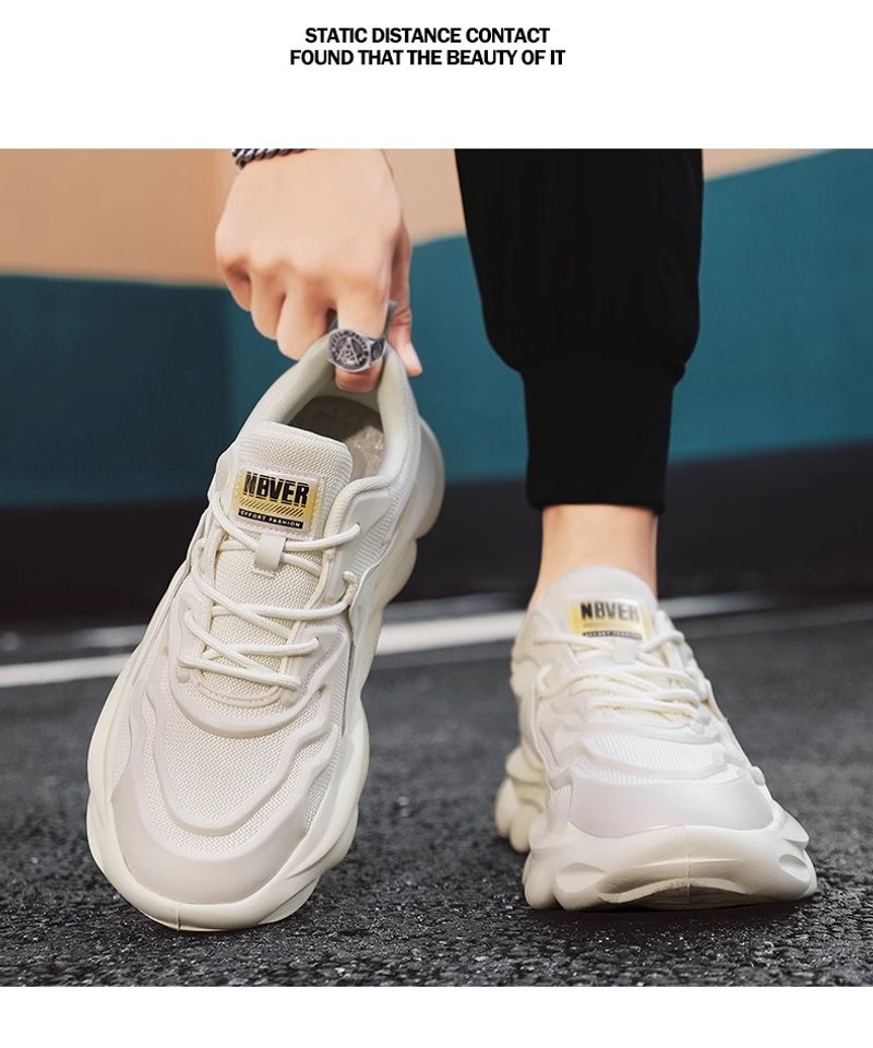 Pantofi sport negri casual noi pentru bărbați, alergare, înălțime mare, Daddy_voghion.com