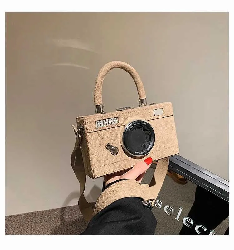 2023 Nuove donne personalizzate moda forma di macchina fotografica pochette da donna casual mini crossbody piccola borsa a tracolla borsa C241103_voghion.com