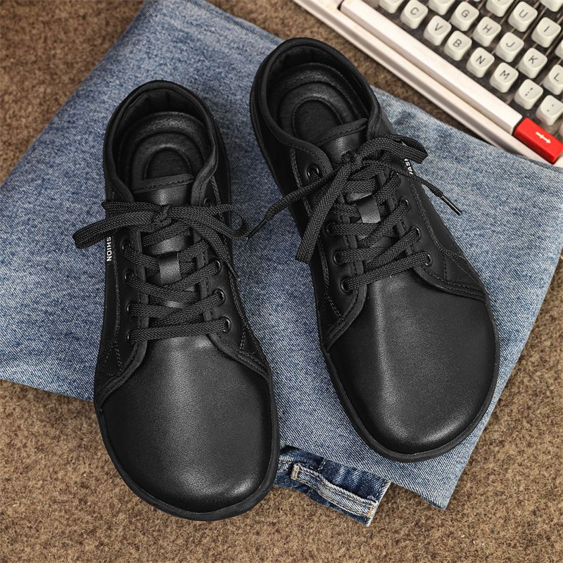 Herren Leder Breite Barfußschuhe Unisex Plus Größe Männlichen Outdoor Minimalistischen Sneakers Frauen Zero Drop Casual Komfort_voghion.com