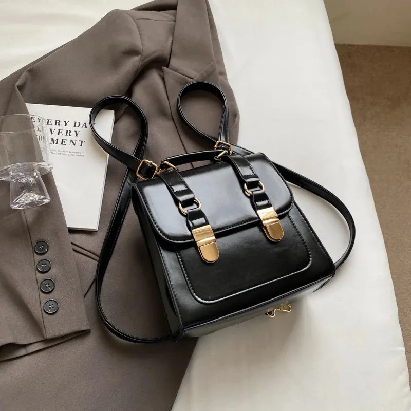 Mochila feminina em couro sintético estilo coreano moda escolar_voghion.com