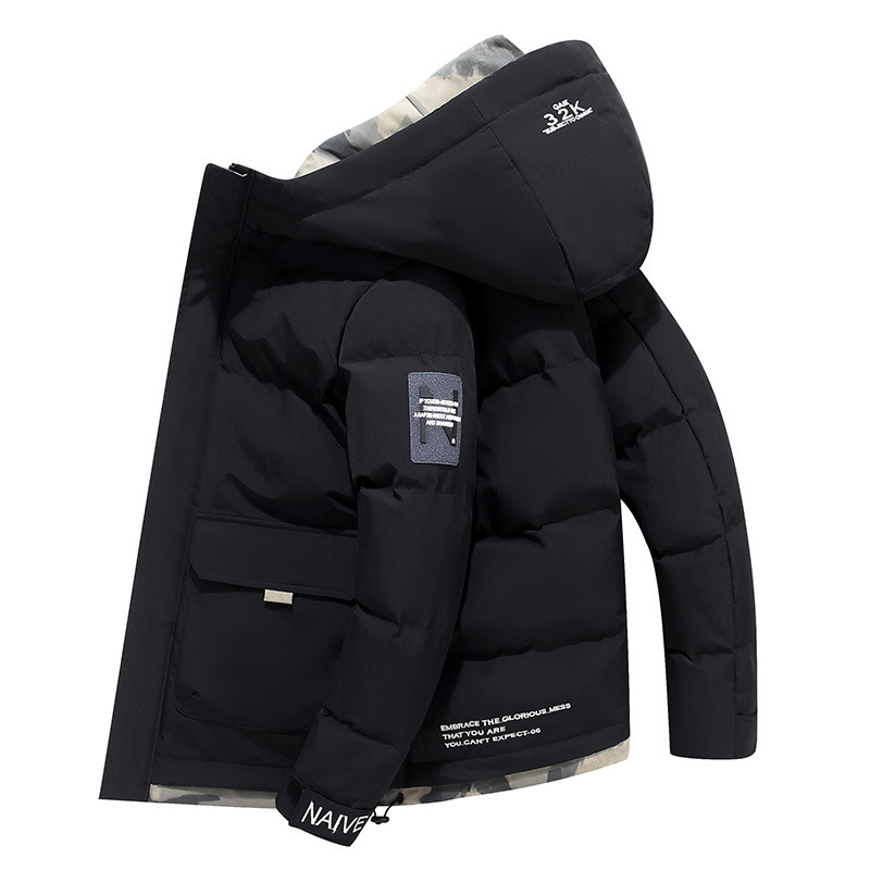 Men's winter hooded thickened warm fashion down padded jacket for men