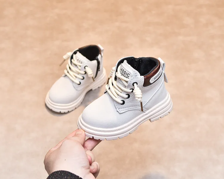 Child Shoes Short Ankle Snow Kid Boy Girl Fashion Soft PU Leather Warm Cutefeet Toddlers Children Boots Size 21 - 30_voghion.com