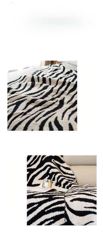 Copridivano con stampa zebra, copridivano semi-peluche, copridivano decorativo per ufficio e pranzo_voghion.com