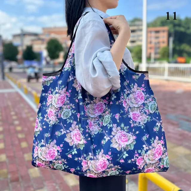 Large Reusable Eco Bag Grocery Beach Toy Storage Bags Shoulder Shopping Foldable Tote Pouch Package_voghion.com