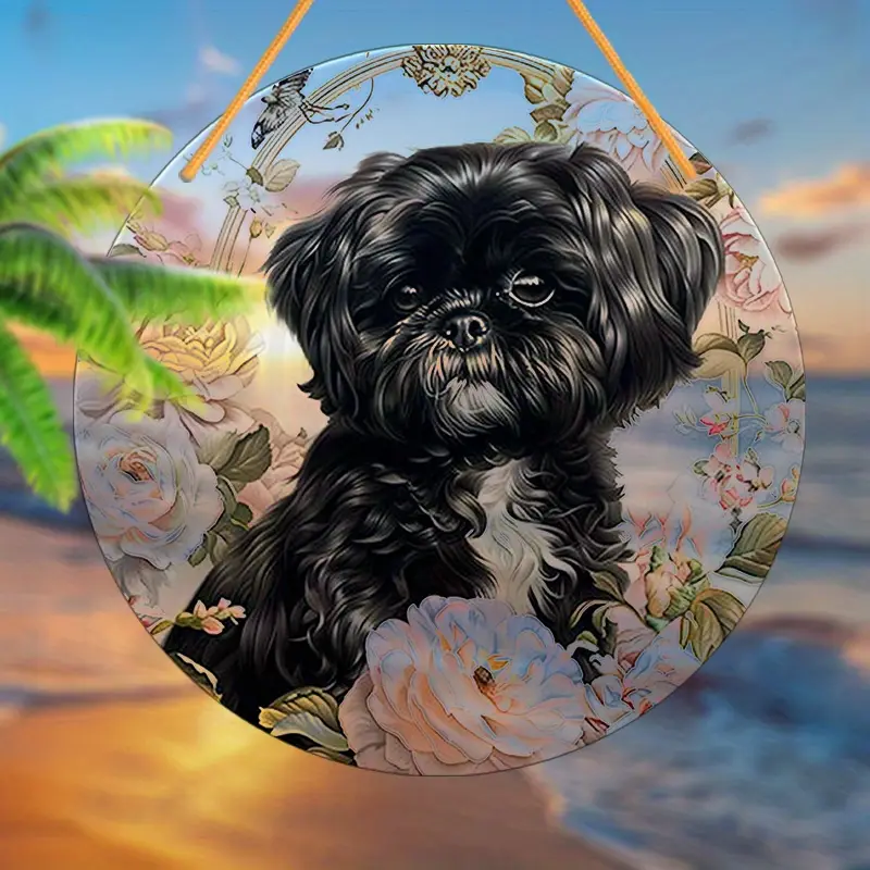 8" Shih Tzu Sonnenfänger - 2D-Fensterdekor aus Acryl. Perfekt für Veranda/Schlafzimmer/Wohnzimmer. Einzigartiges Geschenk zum Thema Haustier._voghion.com
