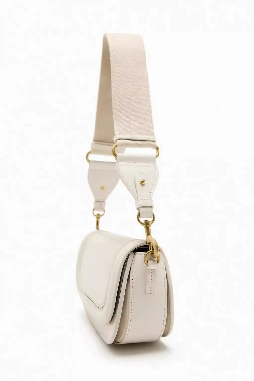 Stylish Women's Saddle Bag With Wide Shoulder Strap Pu Leather_voghion.com