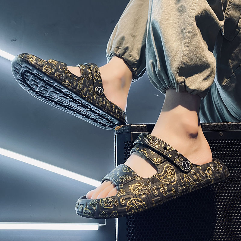 Zapatillas hombre para usar afuera en verano, resbalones, anti olor, deportes casuales, sensación de pisar heces. Proposito doble_voghion.com