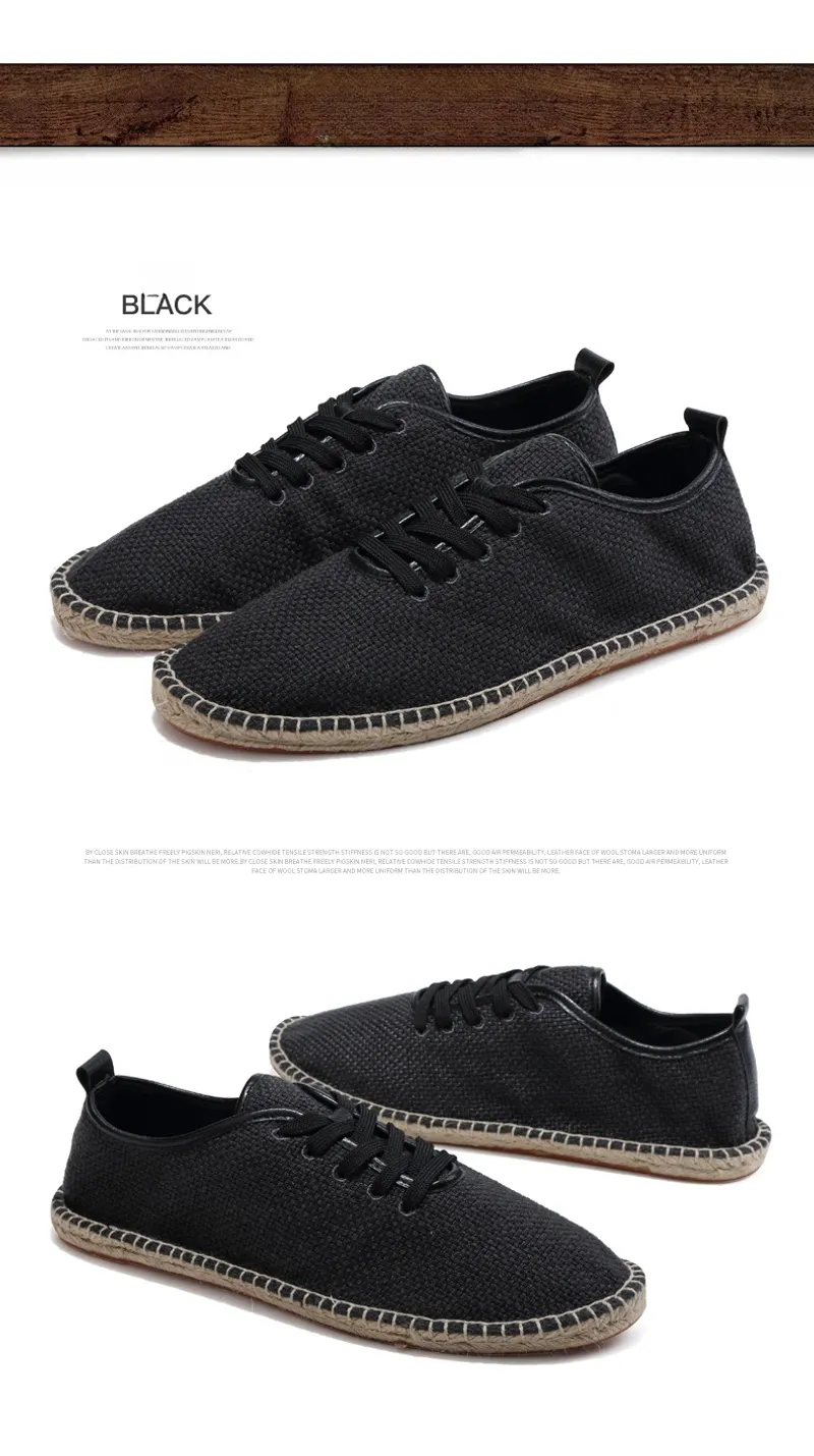 Shoes Summer Espadrilles Men Canvas New Breathable Fisherman Footwear Mens Slip on Loafers Large Size 47 Sneakers_voghion.com