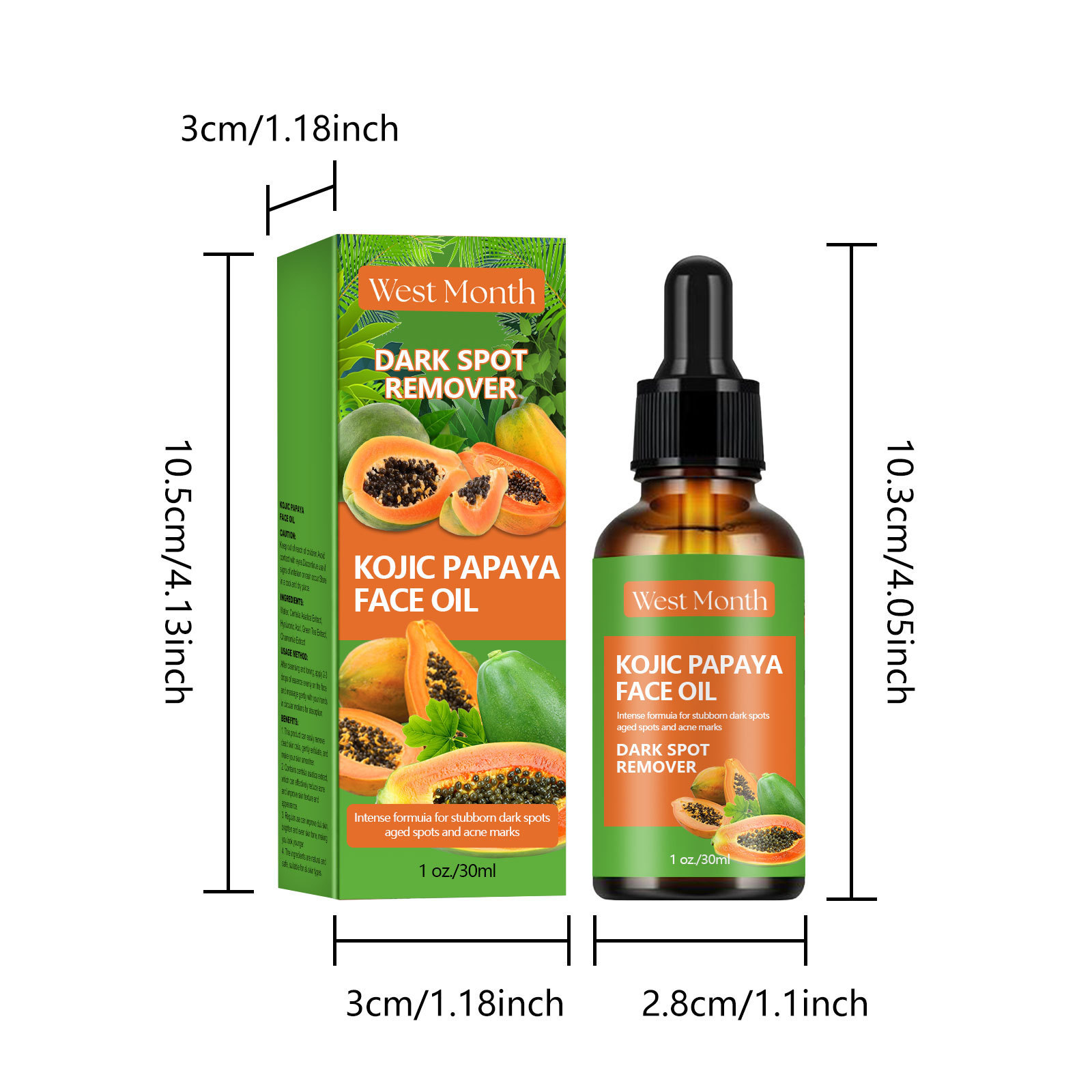 Sérum visage à l'acide de papaye hydratant et éclaircissant_voghion.com