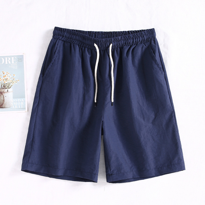 Kvalitets sommerstrand afslappet løbesportsshorts 5-punkts bukser med lige ben til mænd_voghion.com
