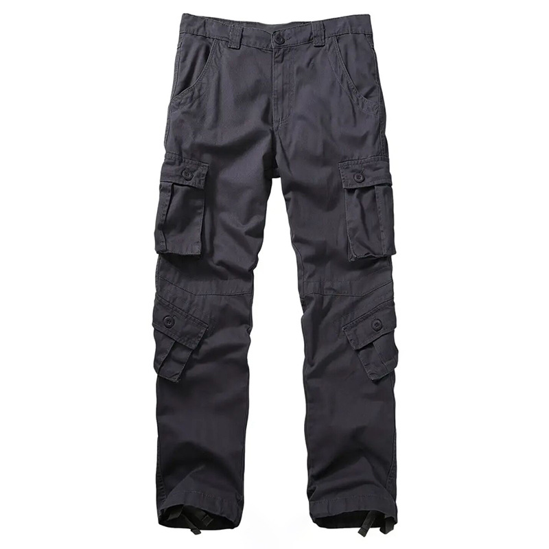 Pantaloni cargo mimetici in cotone da uomo Pantaloni casual larghi a gamba dritta Pantaloni da indossare da uomo_voghion.com