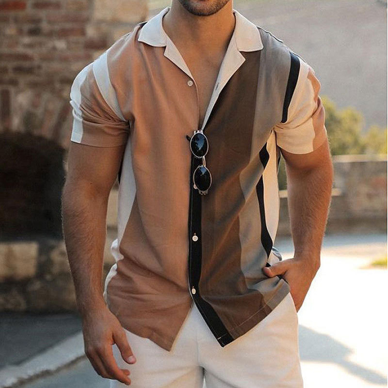 Chemise à manches courtes pour hommes, imprimé hawaïen, décontracté, cardigan, nouvelle collection