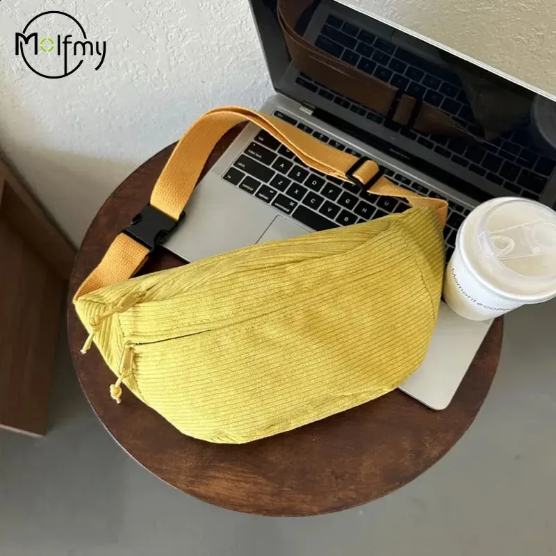 Frauen Taille Cord Student Schulter Handtasche Crossbody Brust Brust Tasche Fanny Pack Mode Telefon Weibliche Bum Gürtel Geldbörse_voghion.com