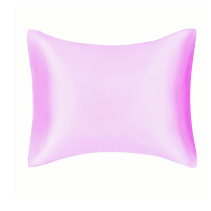 Buy two pillowcases for free hair ring Ice Silk pillowcase pillow cover silk  silk  Pillow towel 4874cm