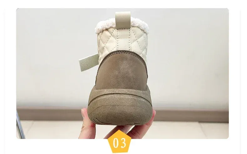 Botines mujer forrados de pelo botas invierno deportivas plataforma_voghion.com