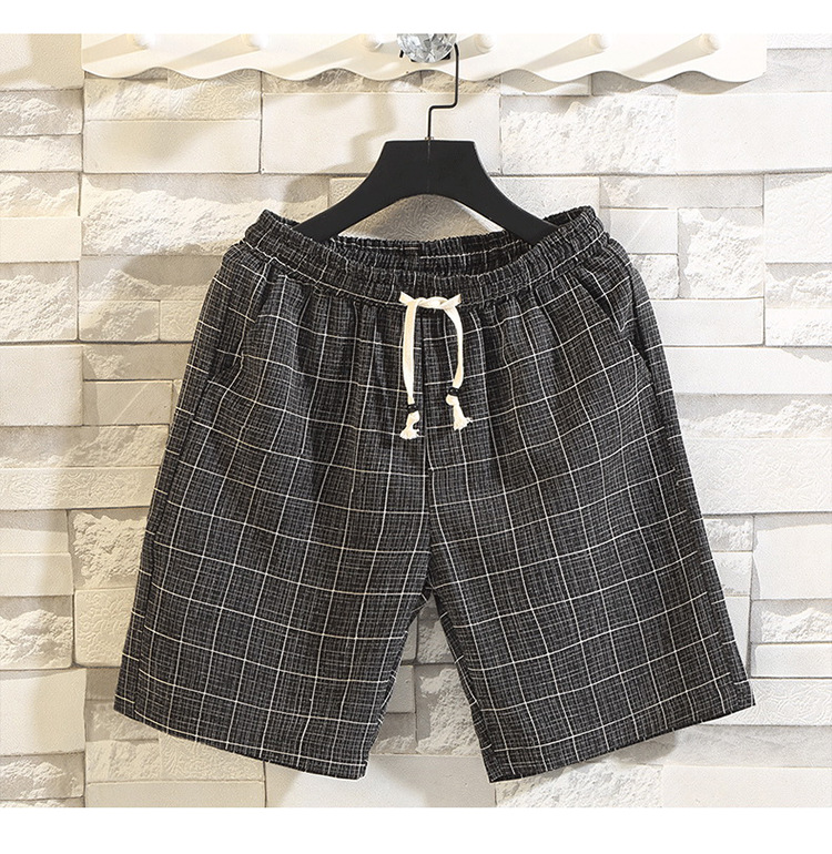 Fat up size 5/4 summer beach casual running sports shorts for men's 5/8 straight leg pants_voghion.com