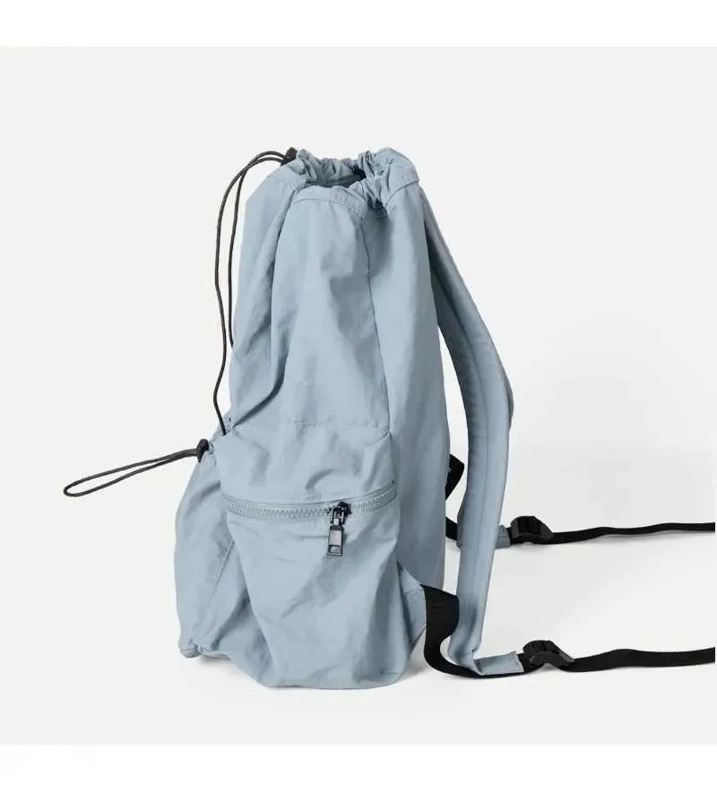 Fashionable Women's Nylon Drawstring Backpack Casual Travel Bag_voghion.com