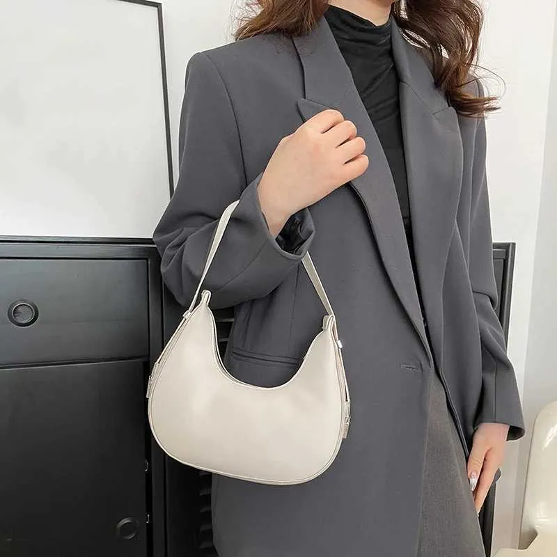 Borsa a tracolla semplice da donna in pelle PU con tracolla alla moda Y241115_voghion.com