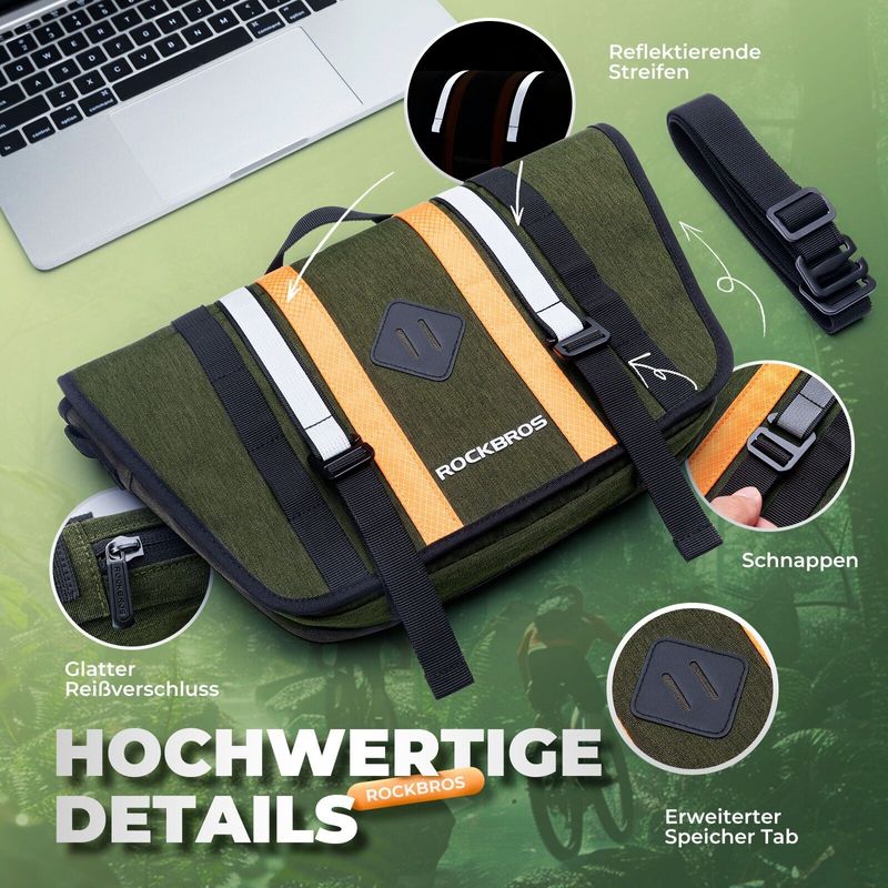 ROCKBROS Handlebar Bicycle Bag Crossbag With Shoulder Strap Electric Scooter 4L_voghion.com