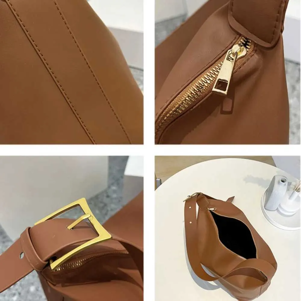 Große Hobo Schultertasche Aus Kunstleder Elegante Damentasche_voghion.com