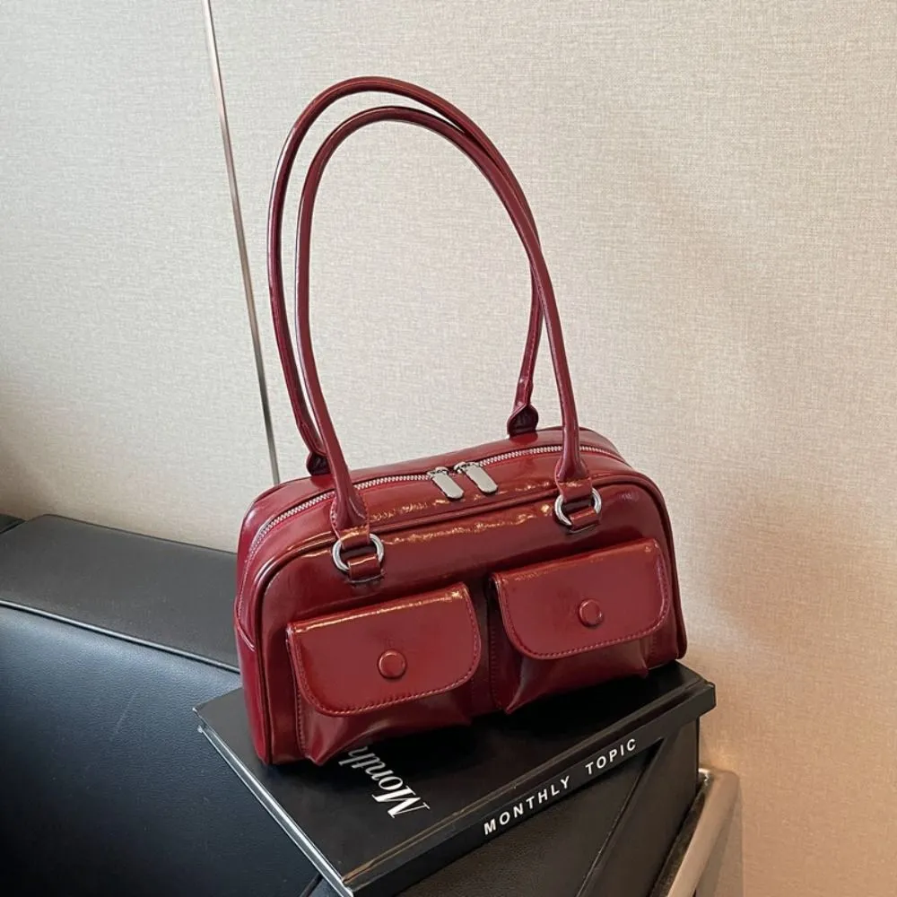 Borsa a tracolla in stile coreano, grande capacità, retrò, da ascella, casual, alla moda, in pelle, con doppia tasca, da viaggio_voghion.com