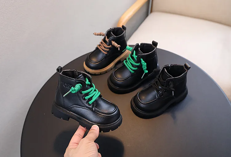 Kinder Leder Mädchen Jungen Herbst Winter Neue Mode Britischen Stil Casual Bequeme Kleinkind Kurze Kinder Stiefeletten_voghion.com
