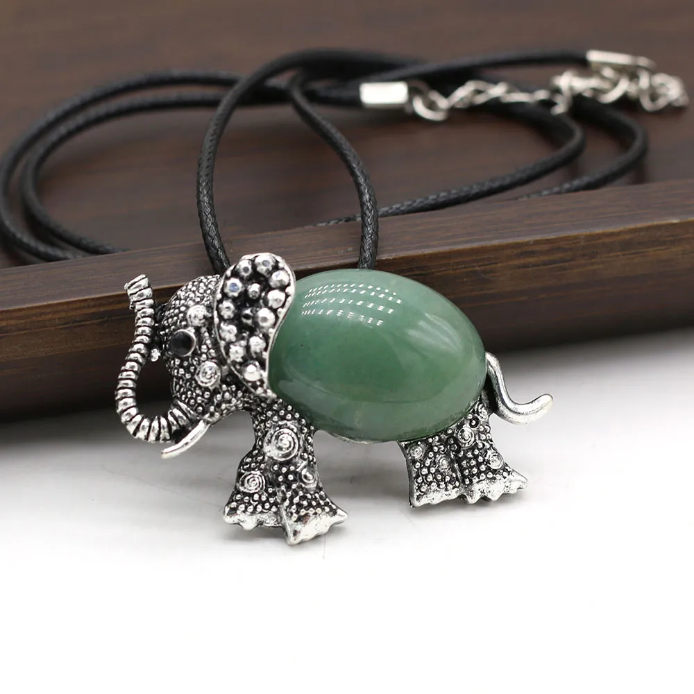Collana con ciondolo elefante vintage per donna con gemme_voghion.com