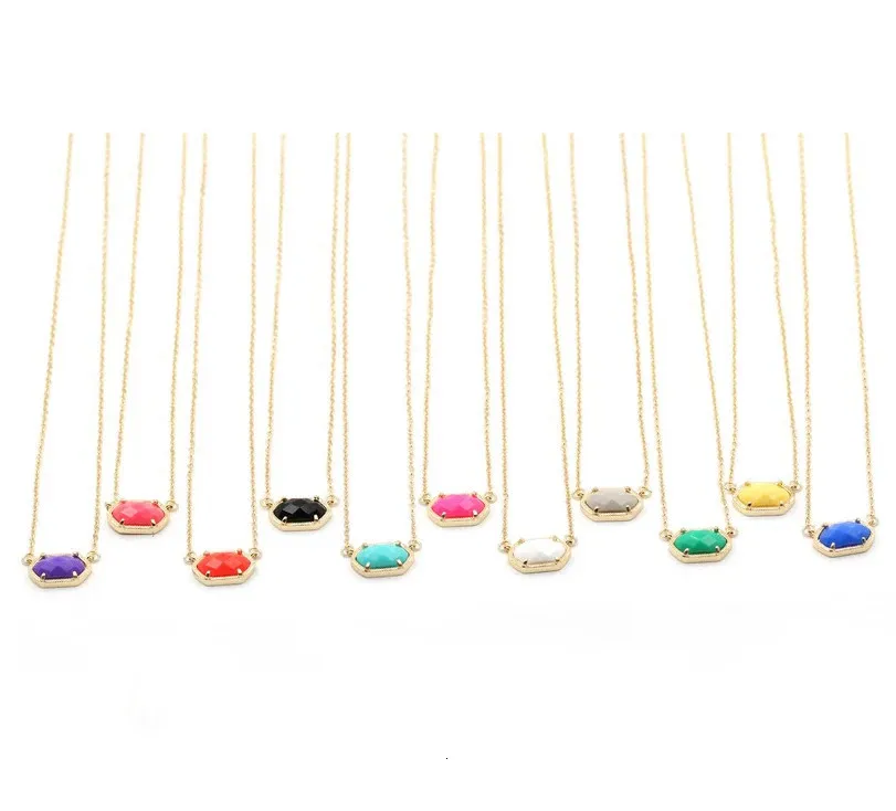 Faceted Resin Pendant Necklace And Stud Earrings Set Purple_voghion.com