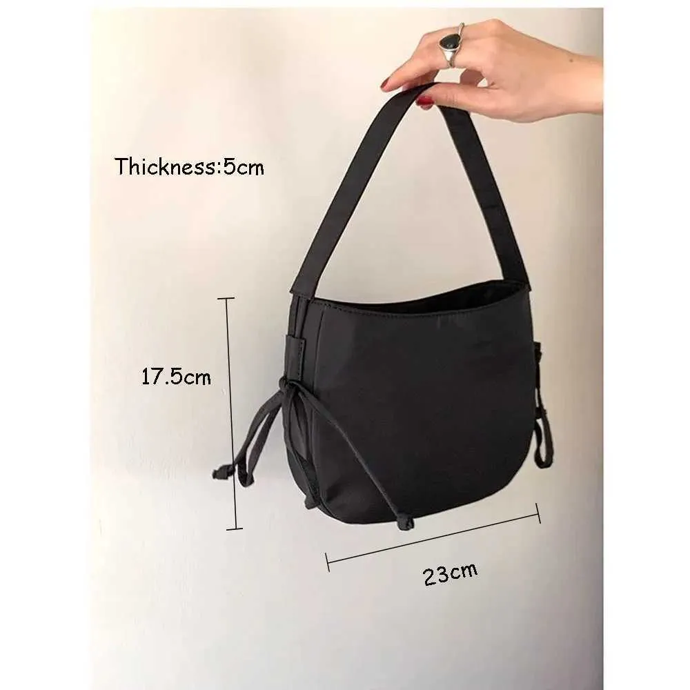 Vintage Damen Achseltasche Schwarz Große Freizeittasche_voghion.com