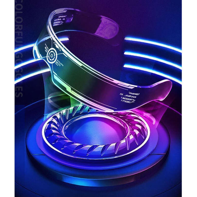 Ochelari de încărcare luminoși Salt Di Viitor Tehnologie Rețea Cyberpunk Popular Science Fiction Fotografie de club de noapte_voghion.com