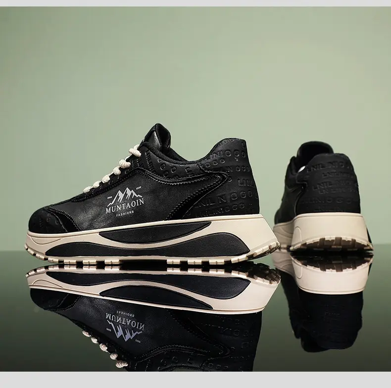 Baskets Forrest Gump pour hommes, petites chaussures blanches, chaussures d'étudiant polyvalentes à plateforme_voghion.com