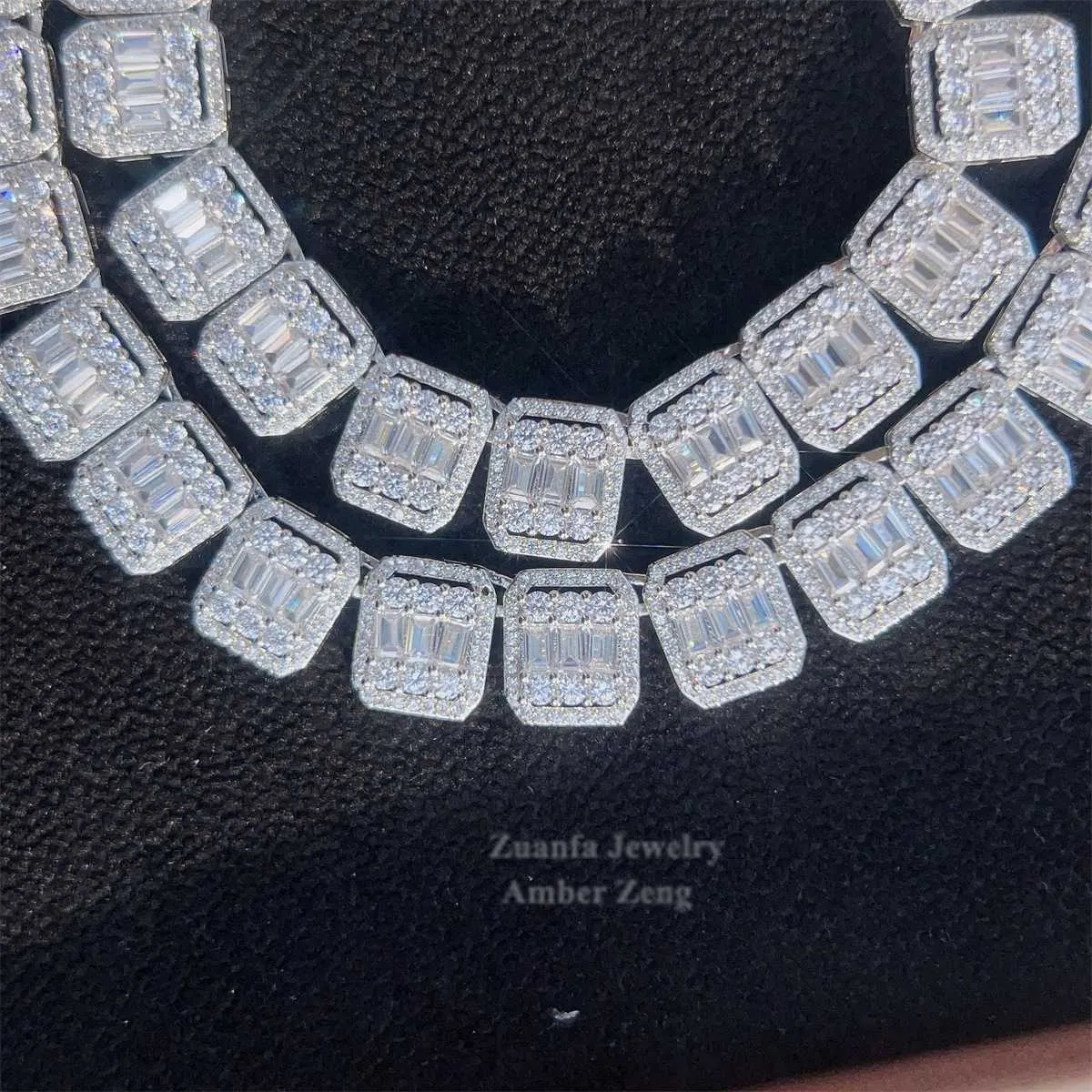Designer Pass Tester Gioielli Hip Hop Collana Sier Vvs Moissanite Diamante Solido Iced Out Catena a maglie cubane urbane_voghion.com
