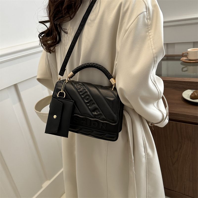 Geanta de dama din piele PU, culoare solida, stil clasic, cu capac_voghion.com