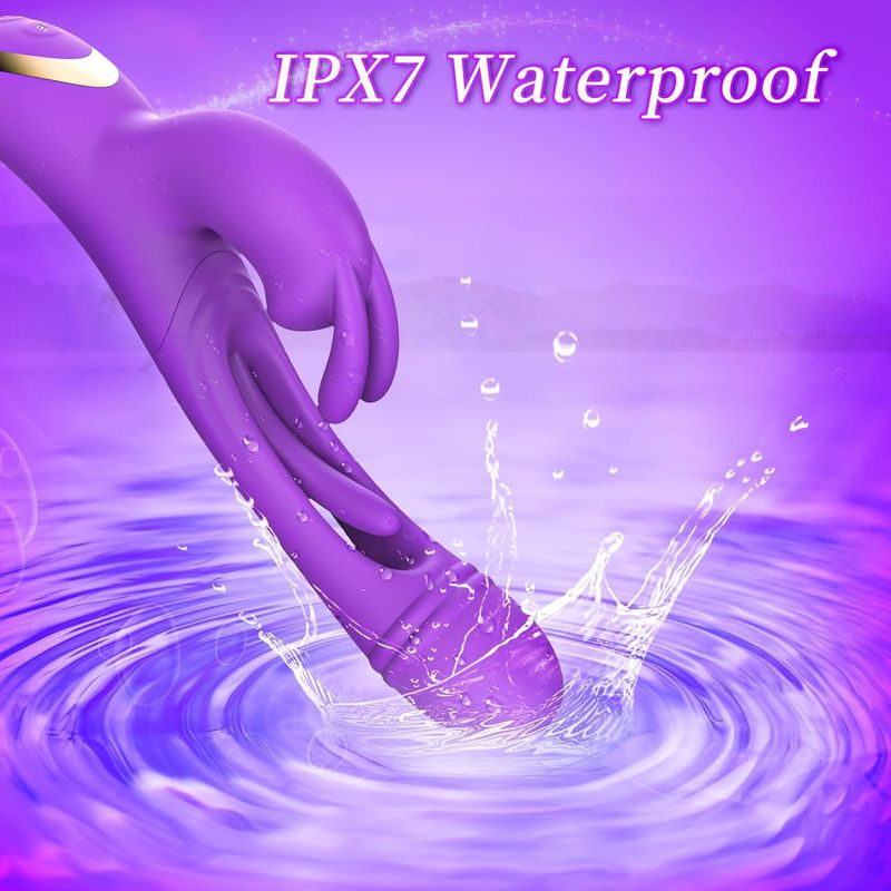 Vibratore Sex per donne 4IN1 Vibratori Rabbit Giocattoli con Dildo Vibranti Battenti e Coniglietto Battente Prodotti per adulti_voghion.com