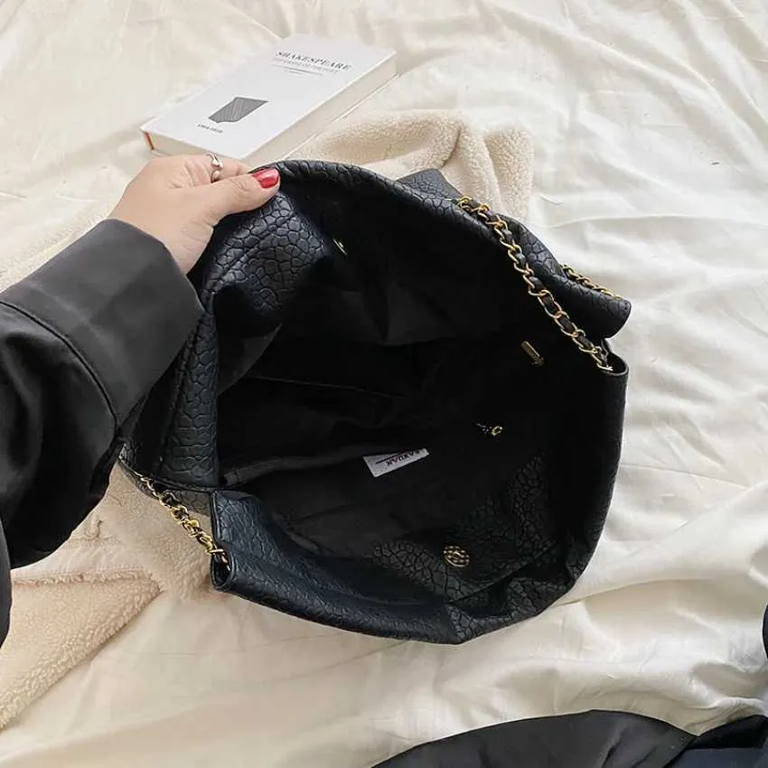Borsa a tracolla da donna, borsa a mano con catena dorata, borsa a tracolla per ragazze, tasca da ufficio, grande capacità_voghion.com