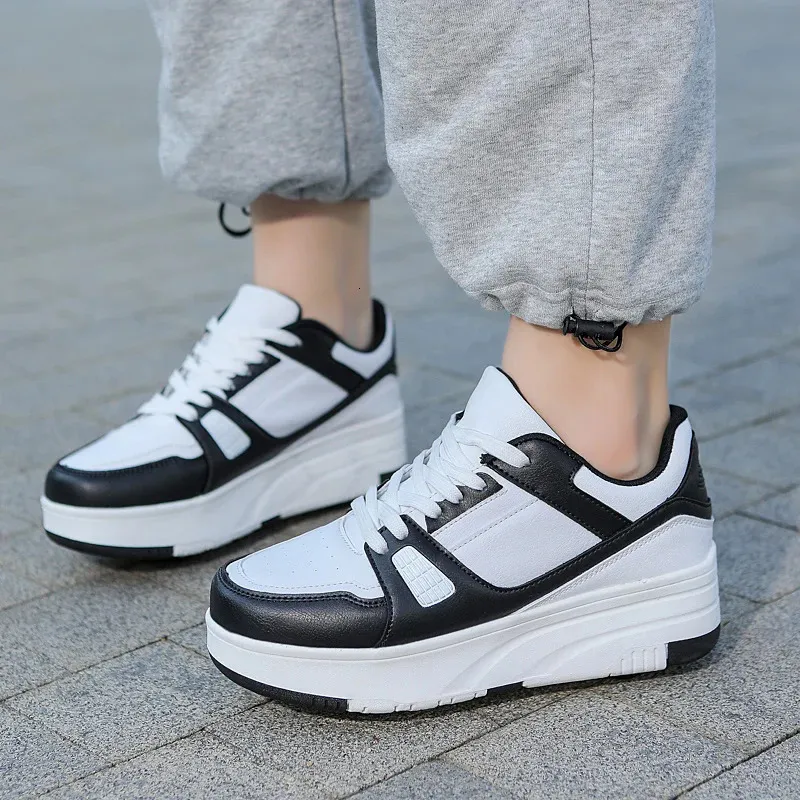 Athletic Roller Skate Kids Snickers With Wheels Children Rollerskates Fashion Outdoor Sports Shoes Girls Boys 231122_voghion.com