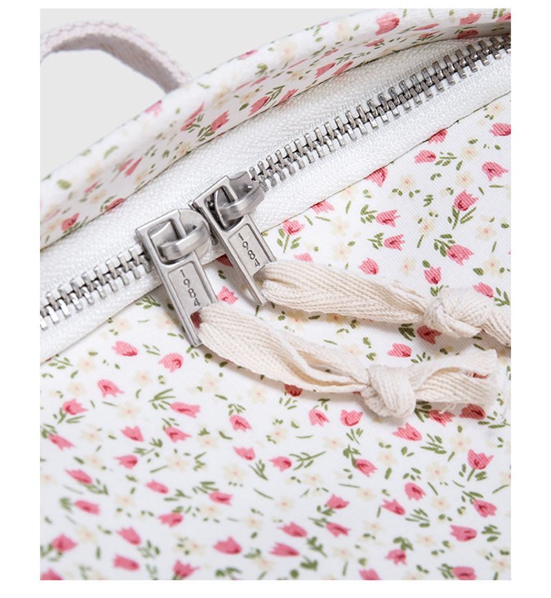 BM kleiner Blumenrucksack Canvas-Rucksack lässige Mode Damentasche_voghion.com