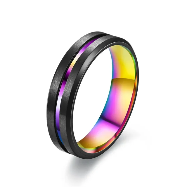 Neue Mode 8mm Edelstahl für Frauen Schwarz Lila Nut Männer Versprechen Ringe 반지 Hochzeit Partei Schmuck Кольца_voghion.com