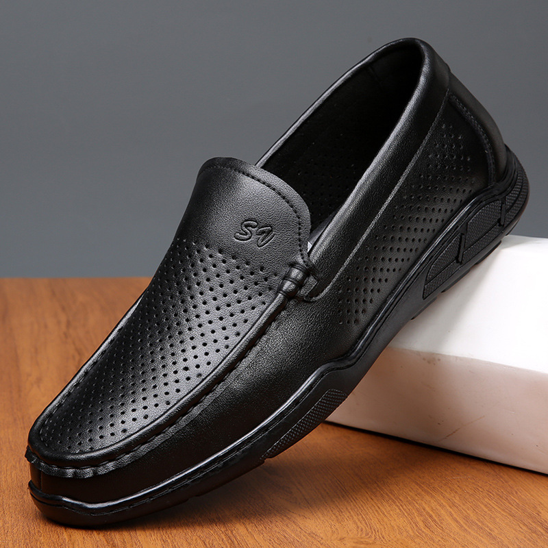 Euro Step Echte Loafer Herren 2025 Neue trendige Slip-On-Fahrschuhe im koreanischen Stil aus Leder_voghion.com