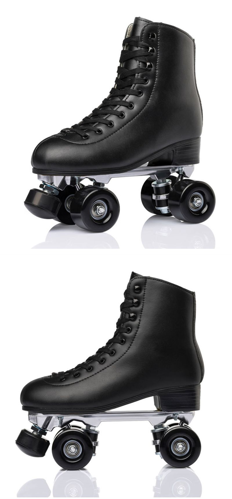 Zweireihige mit vier Rädern und PU-Metallhalterung, langlebige, atmungsaktive Schlittschuhe_voghion.com