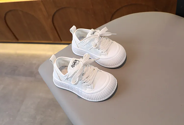 Kinder Jungen Turnschuhe Frühling Herbst Kinder Mädchen Board Cutefeet Infant Kleinkind Schwarz Weiß Farbe Weiche Sohle Schuhe Größen 21_voghion.com