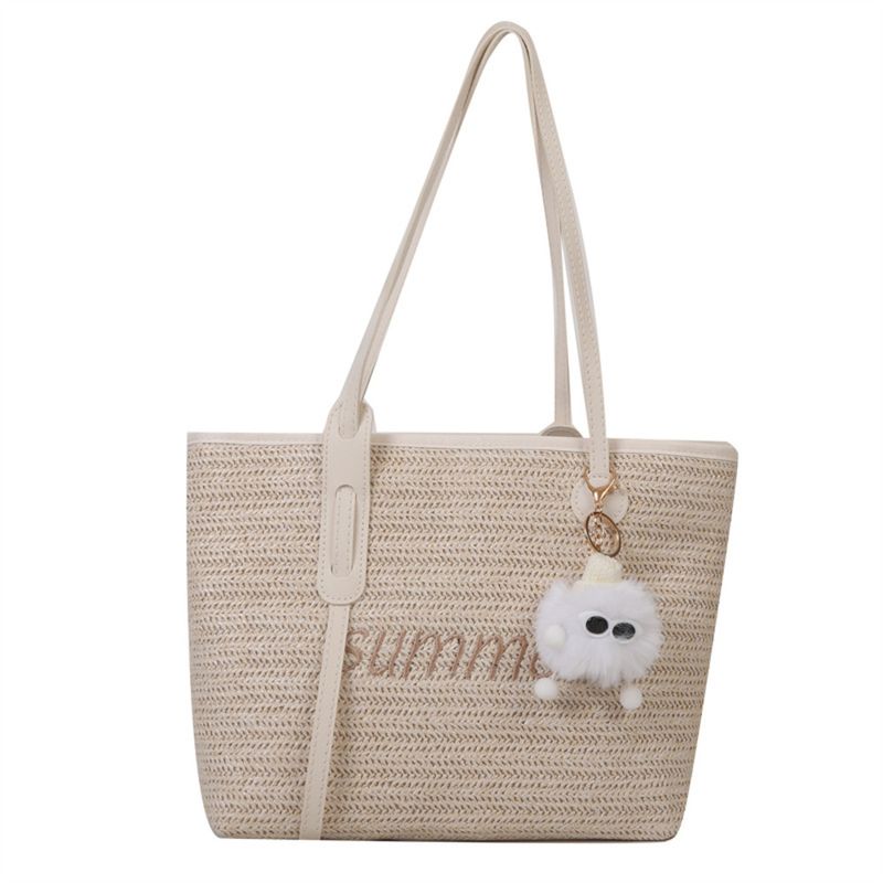 Große Kapazität Gras gewebt Tote - neue Single-Schulter Modetrend koreanische Version Make-up vielseitige Damentasche_voghion.com