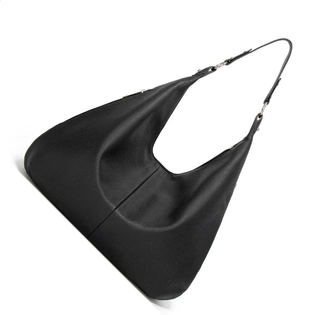 Shoulder Bag Woman Handbags Man Purse Large Capacity Retro Style Black 240829_voghion.com