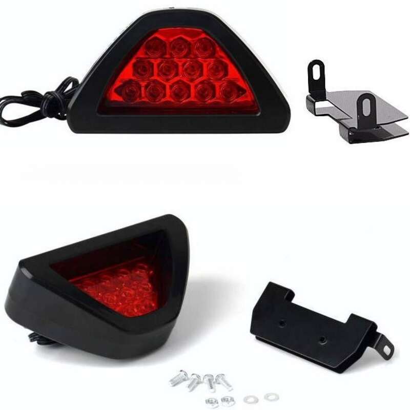 Feu arrière de navigation triangulaire universel à haute luminosité pour voiture, feu arrière modifié pour frein de croisière_voghion.com