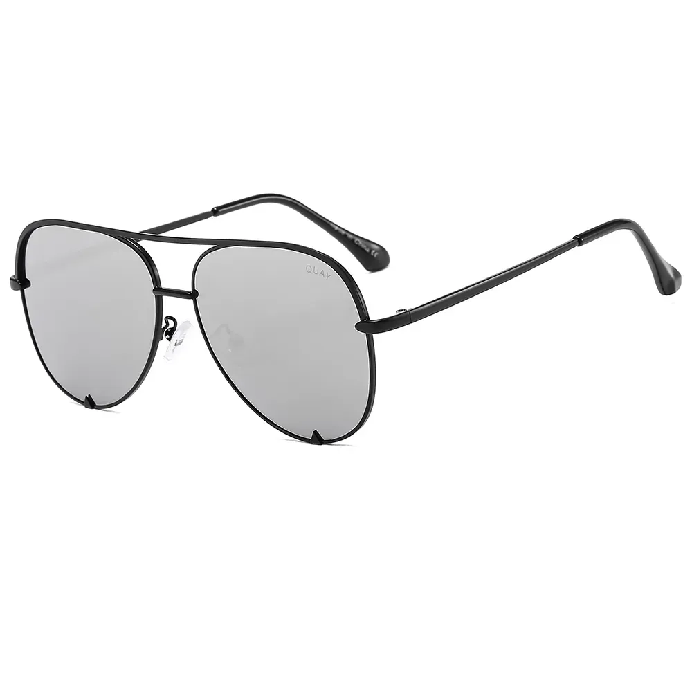 Occhiali da sole alla moda, confezione da 2 pezzi, senza custodia, occhiali da sole Quay, occhiali ovali_voghion.com