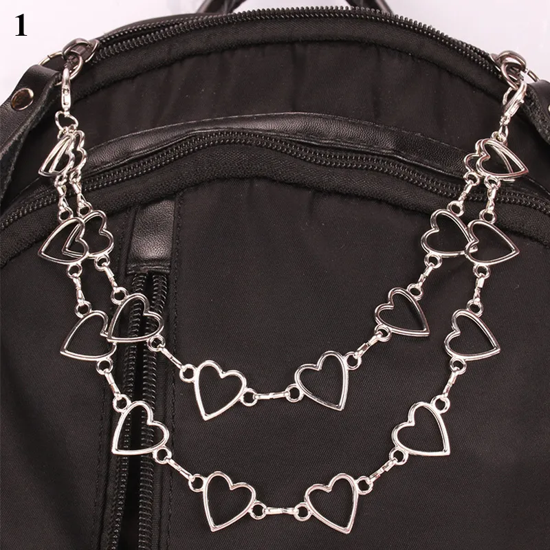 Exquisite Double-layer Heart Shape Decorative Pants Decoration Handbag Handle Clothing Chain Bag Accessories_voghion.com